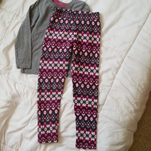 Hanes shirt  and fleece pant set